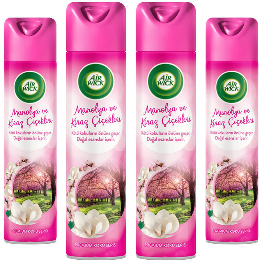 Airwick Aerosol Manolya ve Kiraz Çiçeği 300 ml x 4 Adet Çok Al Az Öde