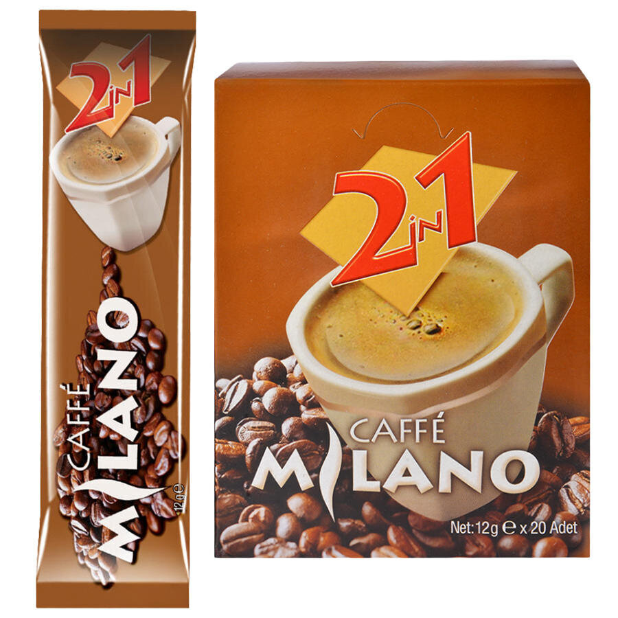 Caffe Milano 2'si 1 Arada Kahve 12 gr 20'li 