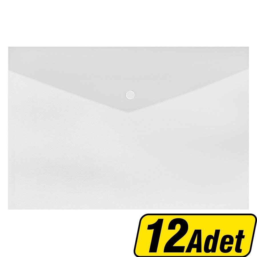 Çıtçıtlı Evrak Dosyası A4 Şeffaf 12'li Paket