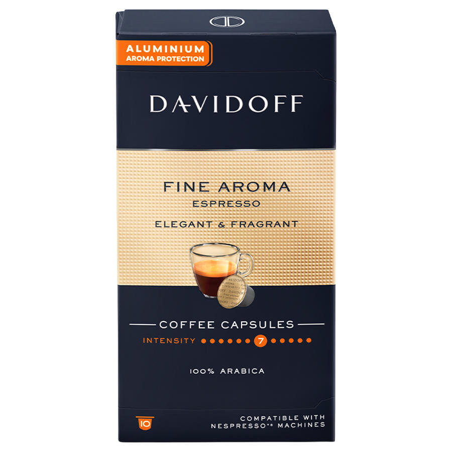 Davidoff Fine Aroma Espresso Elegant ve Fragrant 10'lu Kapsül Kahve (Nespresso Uyumlu)