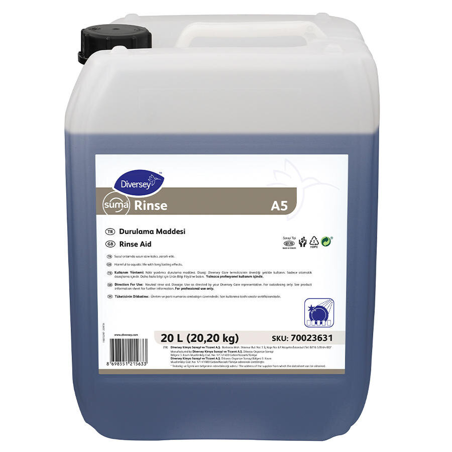 Diversey Suma Rinse A5 Bulaşık Makinesi Parlatıcısı 20 litre