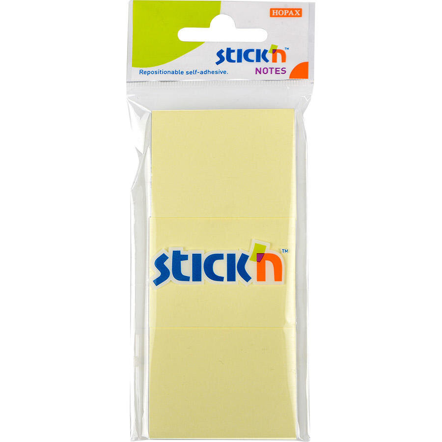 Hopax Stickn Yapışkanlı Not Kağıdı 38 x 50 300 Yaprak Sarı Renk