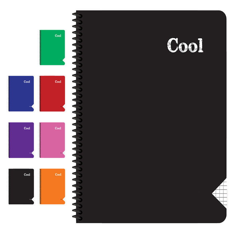 Keskin Color Cool Spiralli PP Kapak A4 Kareli Defter 96 Yaprak