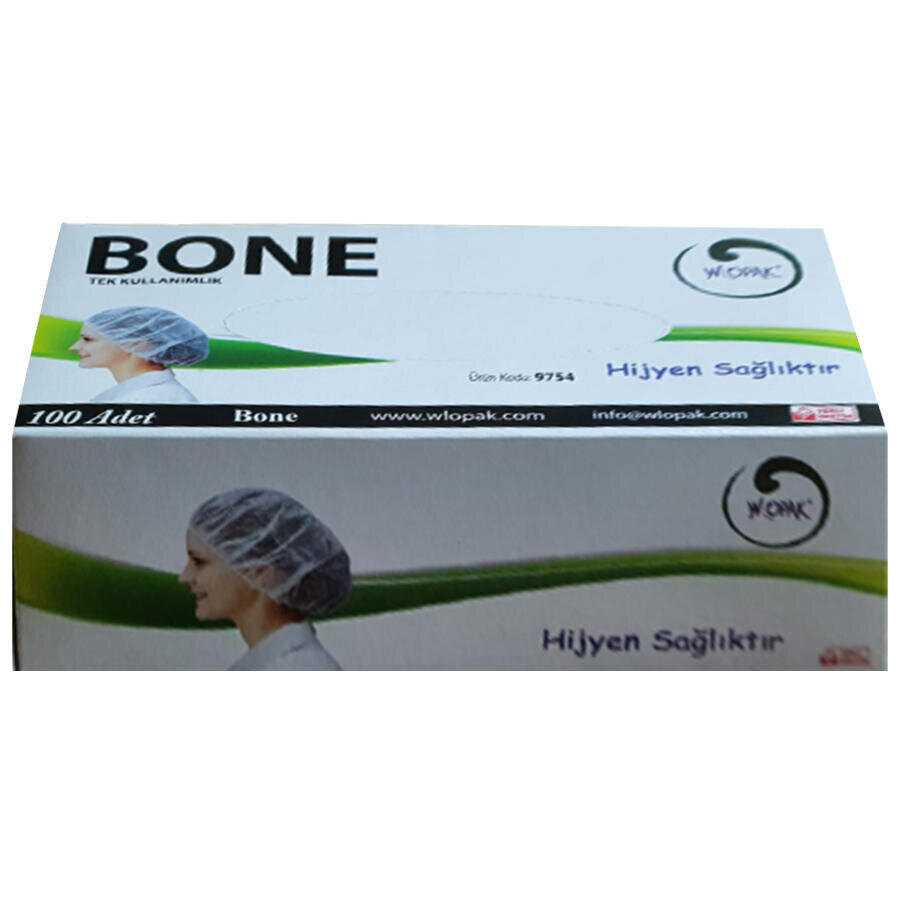 Wlopak 40 x 40 cm Bone Tek Lastikli 100'lü