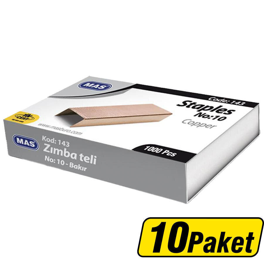 Mas 143 Zımba Teli No:10 Bakır 10'lu Paket