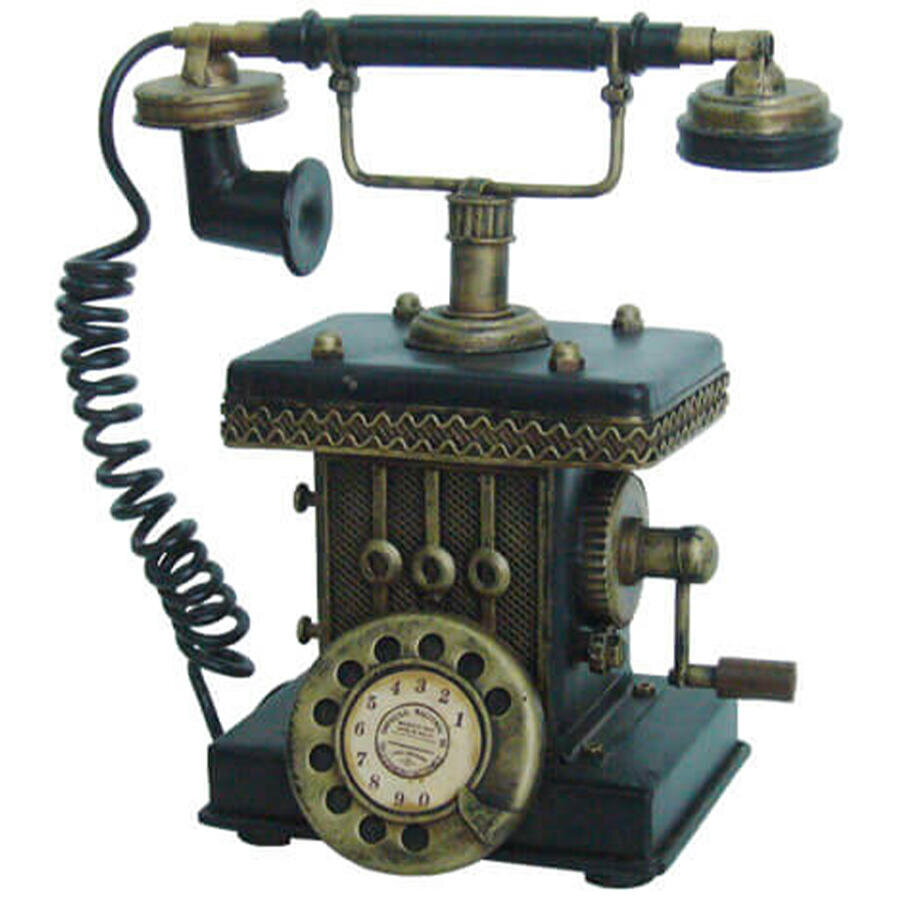 Dekoratif Metal Telefon Kumbaralı