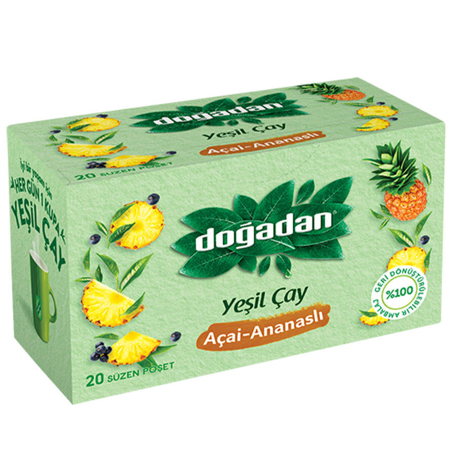 Doğadan Açai Ananas Probiyotikli Yeşil Çay 14'lü