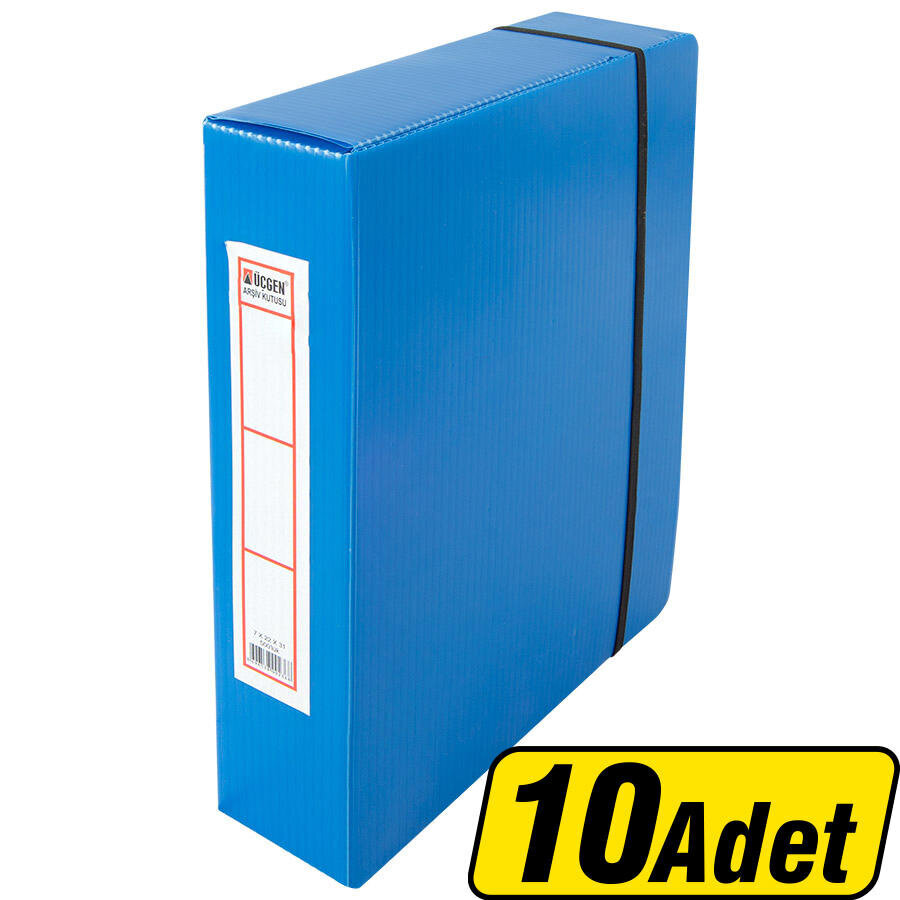 Üçgen Arşivleme Kutusu 22 x 31 x 7 cm Mavi 10'lu Paket